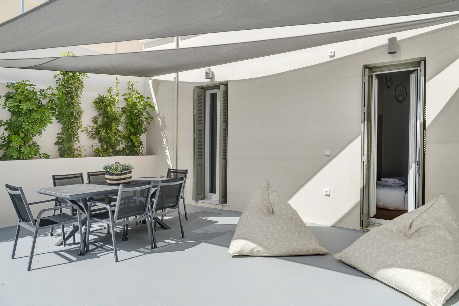 Lower terrace shared by bedrooms one and two